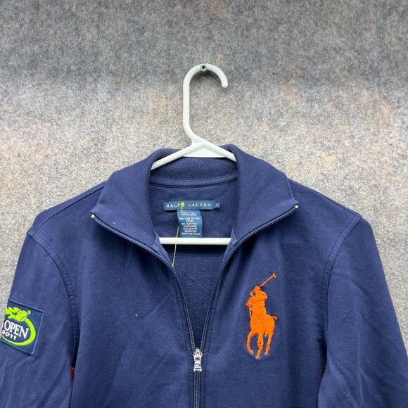 Vintage Ralph Lauren Jacket Women Small Blue US Open 2011 Tennis Bomber Big Pony - Picture 7 of 11